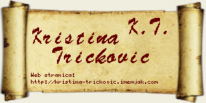 Kristina Tričković vizit kartica